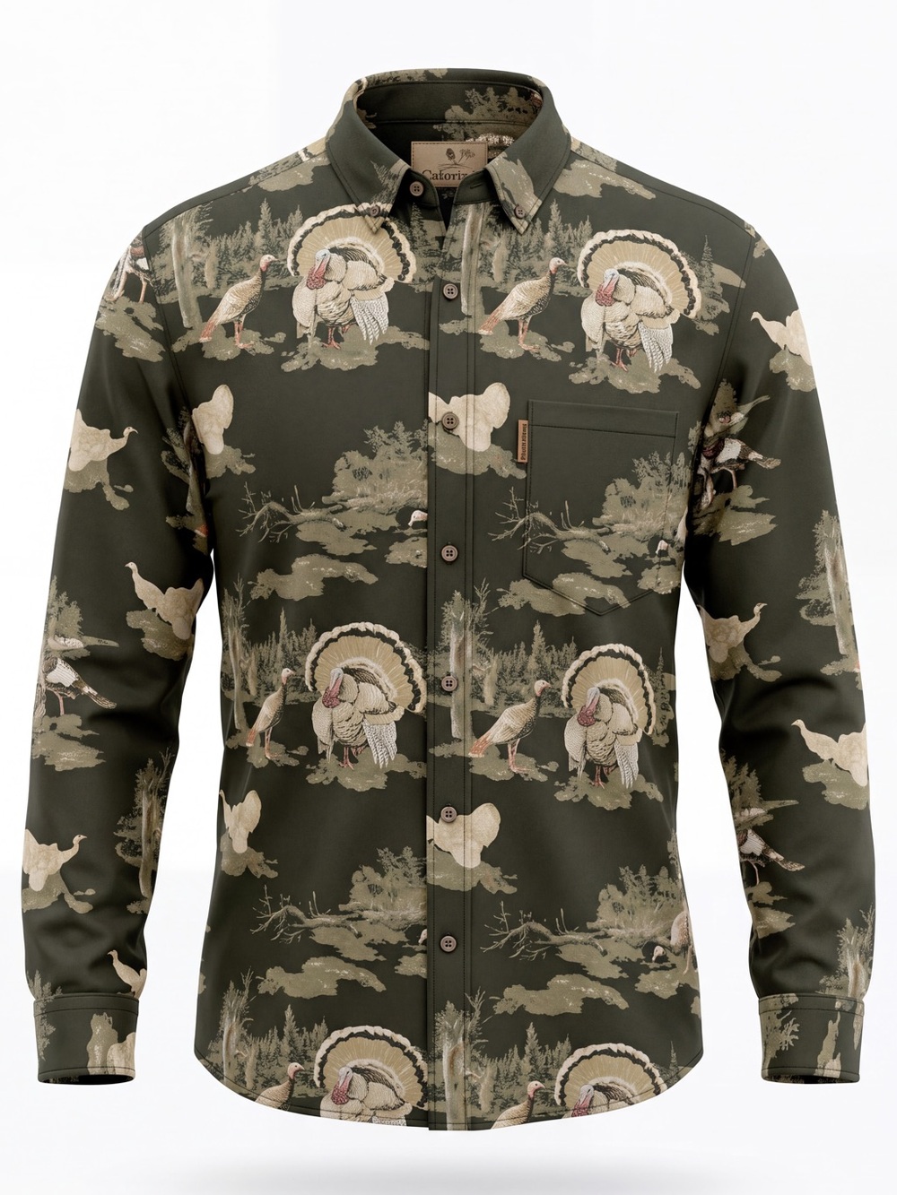Vintage Legendary Whitetails Deer Gear Wild Turkey Button Down Shirt Fall